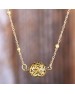 Taital: handmade brass jali work ball gold plated chain necklace